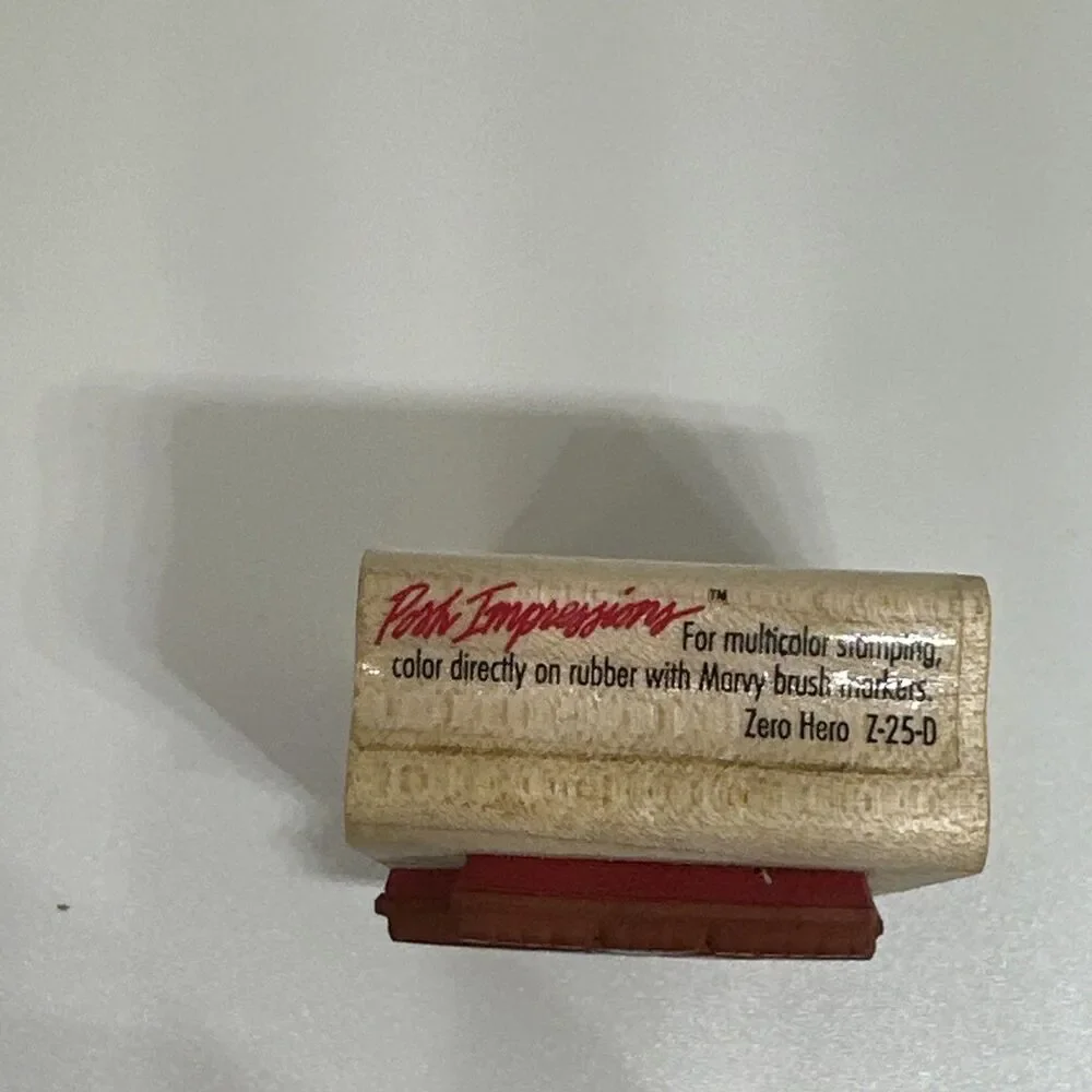 ZERO the Hero Teacher's Wood Mounted Rubber Stamp Vintage Rubber Stampede